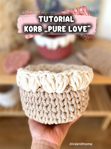 Video Tutorial for the "pure Love" Basket Design by Iraknithome | Heart Basket Tutorial | Valentine's Day Gift | Crochet It Yourself | German - Etsy