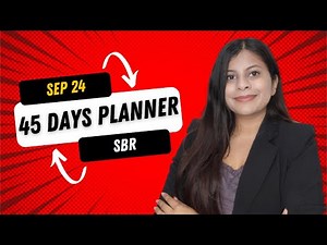 ACCA SBR 45 days planner to pass in September 2024