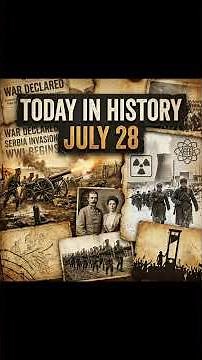 Today in History July 28th #history #historyminute #onthisday #onthisdayinhistory #historyevents