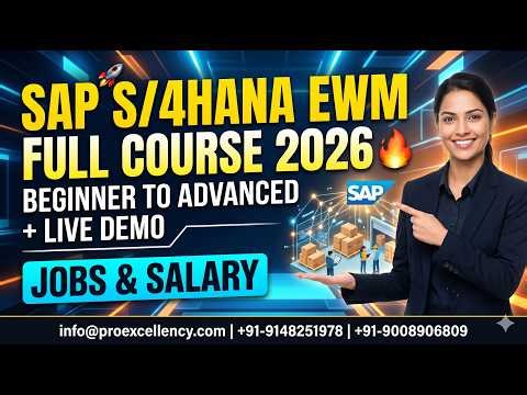 🚀 SAP S/4HANA EWM Full Course 2026 🔥 | Beginner to Advanced + Live Demo + Jobs & Salary