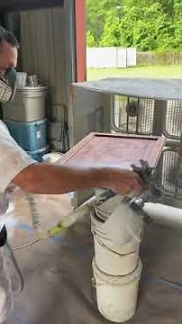 How to spray Sherwin Williams Easy Sand oil based primer through a Graco 9.5 HVLP oak cabinet door.