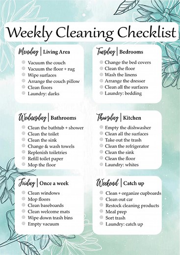 Deep Clean Your Home With Our Printable Cleaning Checklists - Stay Organized and on Track! - Etsy