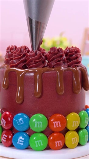 Awesome Mini Chocolate Cake With M&M🌈 Satisfying ASMR | Mini Cake #shorts #asmr #miniature #minicake