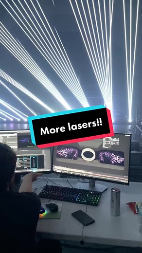 Coachella rehearals earlier this year with some amazing laser programming from Derek Abbot, and some epic D3 looks from Ryan darkmatter #lasers #coachella2022 #lighting #d3 #design #humanperson #fyp #concerts