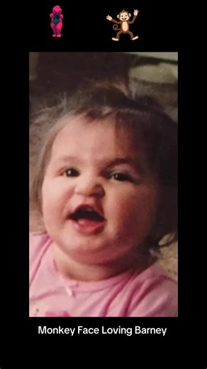 Monkey Face Loving Barney #monkeyface #barney
