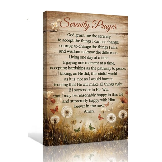 Serenity Prayer Canvas Wall Art Print, God Grant Me Serenity Motivational Bible Verse Poster, Christian Living Room Bedroom Decor - Etsy