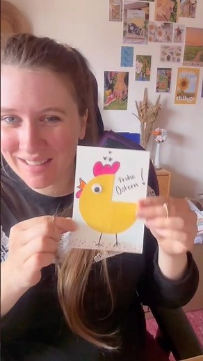 Super easy! 🐣 Make an Easter card using only paper ✨ DIY to copy #easter #eastergift