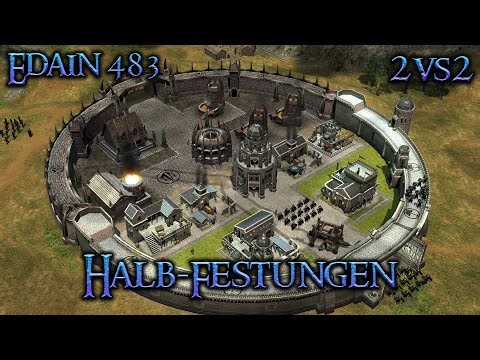 Dynamic Sieges of the Semi-Fortresses - 2vs2 Edain Mod 4.8.3 Battle for Middle-earth 2 AdH