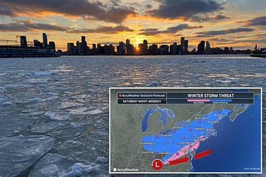 NY could feel impact of powerful bomb cyclone this weekend that’s threatening up to another foot of snow