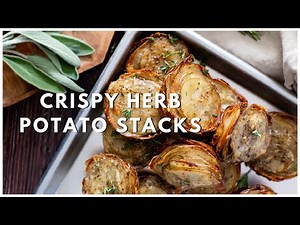 Crispy Herb Potato Stacks | This Savory Vegan