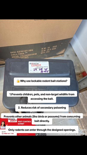 Lockable rodent bait stations are used because they provide safety, effectiveness, and compliance when managing rodent problems. #pestcontrolexperts #pestcontrol #rodentcontrol www.roachbusters.com.au Roach Busters Pest Control Services @topfans | Roach Busters Pest Control Services