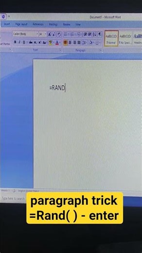 word paragraph trick use #shorts #computer #ms office