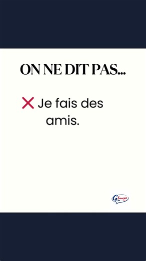 On dit se faire des amis ou faire des amis en français ? #frenchlanguage #erreur
