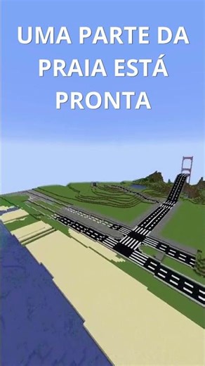 UMA PARTE DA PRAIA ESTÁ PRONTA !! #minecraft #builds #PECALPE95