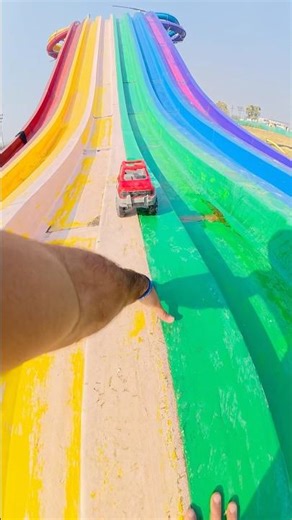 Bella Ciao Playground Car Challenge waterslide Parkour Pov#viralvideo