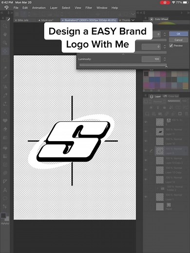 Here’s a logo design beginners that new to graphic design could make 🙇🏽‍♂️. Will be posting full tutorial on how to create this logo on my YouTube if you’re interested in learning 🤷🏽‍♂️ #streetwear #clothingbrand #digitalarttutorial #procreate #fypシ