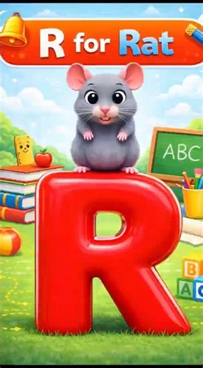 R for Rat 🐀| Learn ABC with Monkey & Bunny 🐵🐰 | Kids Shorts #shorts