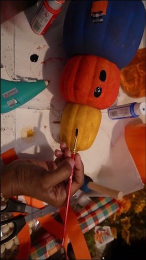 Dollar Tree Stacked Pumpkin Scarecrow DIY