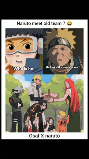 Naruto meet old team seven 😂....