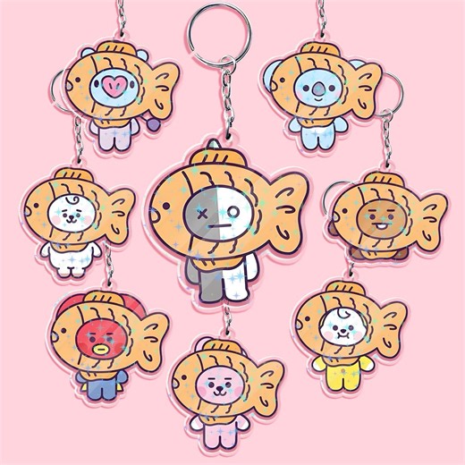 Cartoon Friends Kpop Acrylic Keychain - Etsy