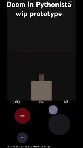 Doom in Pythonista wip prototype #coding #python