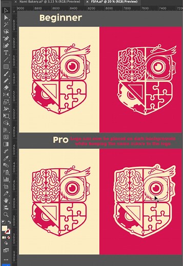 Adobe Illustrator: Safely Transform Logos on Same-Color Backgrounds