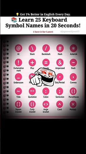 📚 Keyboard Symbols Made Easy! 🔥 #education #english #computer #keyboardsymols #ytshorts #shortsfeed