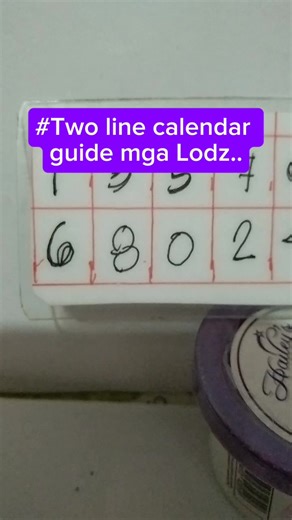 #Two line calendar guide mga Lodz..🎯💯😍🙏🏻 | Josemark Bucaling