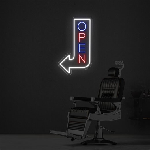 Outdoor Neon Bar Open Sign, Direction Arrow Neon Business Open Sign, Light UP Open Led Sign, Shop Business Led Open Sign - Etsy