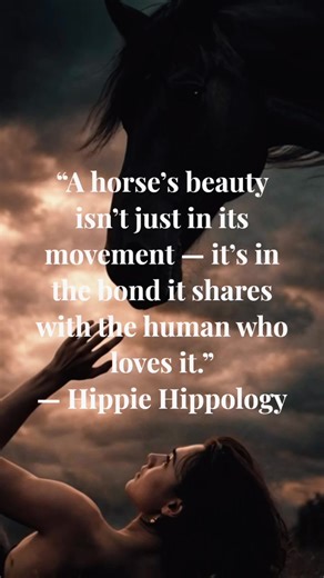“A horse’s beauty isn’t just in its movement — it’s in the bond it shares with the human who loves it.” — Hippie Hippology #horsecrazy #horselover #horsequotes #horsetok #horsesoftiktoktok