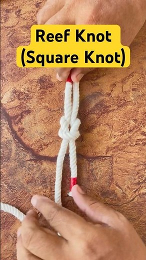 Reef Knot (Square Knot) | Easy Step-by-Step Tutorial | Join Two Ropes Securely #Shorts