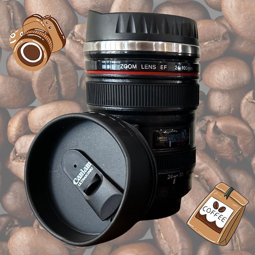 Camera Lens Travel Coffee Mug | Photographer Gift | Coffee Cup Sipping Lid | Photography Thermos | Camera Lens Tumbler | Photography Lover - Etsy