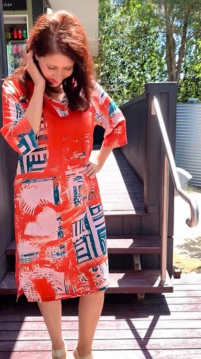 Effortlessly elegant, this linen blend tunic dress combines natural breathability with refined style. The vibrant orange and salmon palette, accented with subtle green tones, creates a striking yet versatile look. Crafted from a 65% linen and 35% cotton blend, the lightweight fabric offers comfort without transparency, perfect for warm weather wear Size 10 to 18 available at I❤Tunics here: t.ly/dxE1U | I Love Tunics.com - Number One Tunics Destination | Facebook