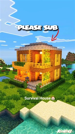 Minecraft: Survival house🏠 | tutorial. | #minecraft #minecraftbuilding