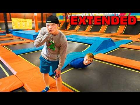 EXTREME HIDE and SEEK IN TRAMPOLINE PARK! - EXTENDED