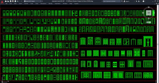 315 Different Modern Designs for Doors [DWG]