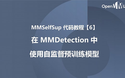 MMSelfSup 代码教程【6】在 MMDetection 中使用自监督预训练模型