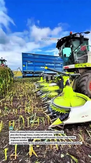 Mud-Busting Reversible Plow in Action! 🚜🌱 #FarmMachinery #Plowing #Agriculture