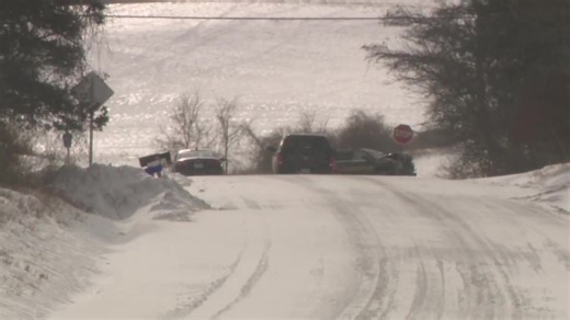 The Scene of the head-on crash involving a Schoharie County Sheriff vehicle. | WRGB CBS 6 News, Albany