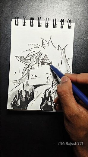 Drawing ichigo from bleach #anime #animedrawing #bleach