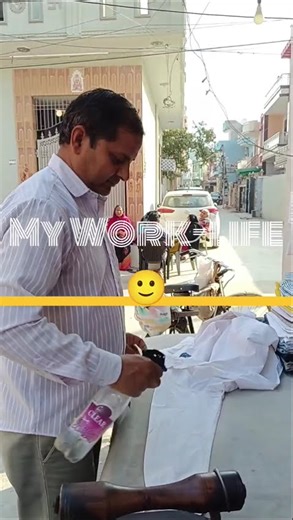 My work-life pressing clothes