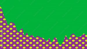 Animation of sound wave spectrum with Halftone Style colorful background on green screen