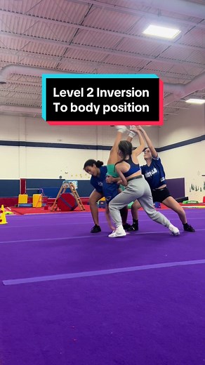 Level 2 elite stunting skill. Inversion to body position. Executed beautifully! #cheer #cheerstunts #level2cheer #stunts #elitecheer #cheerleading #cheerskills #fypシ #fyp
