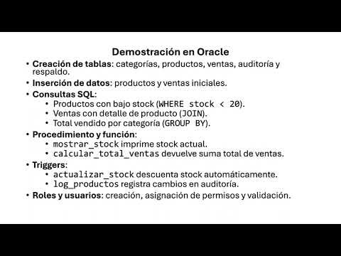 PROYECTO FINAL – Bases de Datos con Oracle 18c XE