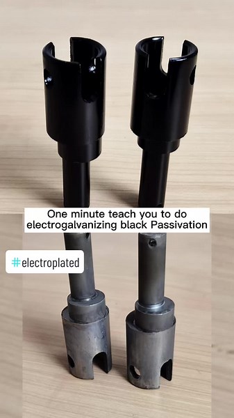 One minute teach you to do electro galvanizing black passivation #electroplated #electroplatingchemical #passivator #foryou