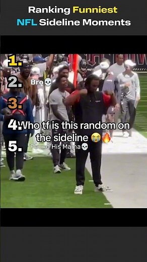 Ranking Funniest NFL Sideline Moments 💀 #nfl #funny