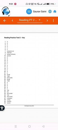 IELTS Reading Practice part 2 Answer key (Burlington English) Academic Volume 1