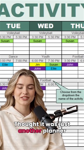 Never miss another practice, appointment, or activity again 🙌 This color-coded Family Activity Schedule keeps everyone organized — all week long. Perfect for busy parents, big families, and anyone juggling too much at once ✨ #familyschedule #activityschedule #familyplanner #momlife #busymom