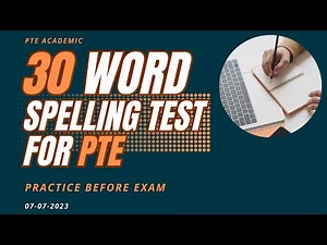 30 Most Common Words Spelling PTE practice 2023 test with answers and