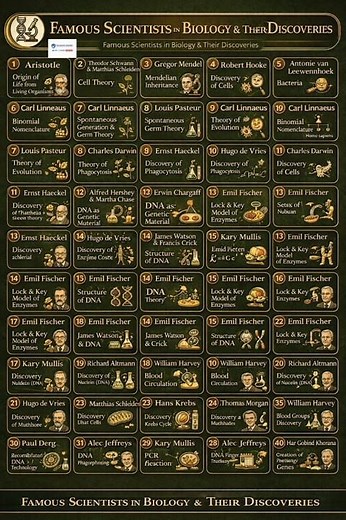 Biology के 40 Greatest Scientists & Their Discoveries | Must Watch 🔬